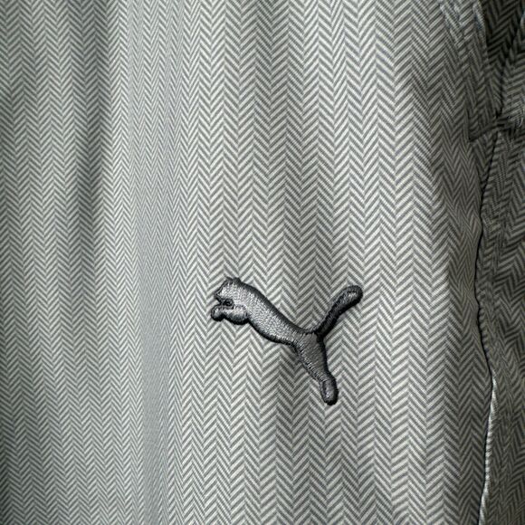 Puma Golf Pants Cobra Size S White Checkered Pattern Mid Rise Slim Fit Casual - Picture 4 of 15